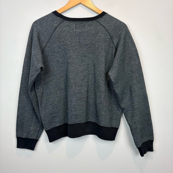 Roots Equestrian Canada Sweatshirt Charcoal Grey Beaver Logo Raglan - Picture 3 of 10